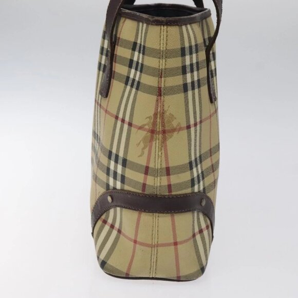 BURBERRY Nova Check Hand Bag PVC Beige Auth - Picture 3 of 14